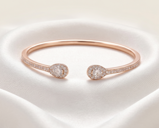 Rose Gold Stainless Steel Bangle Bracelet