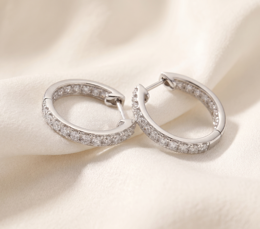 Silver Stainless Steel Earrings