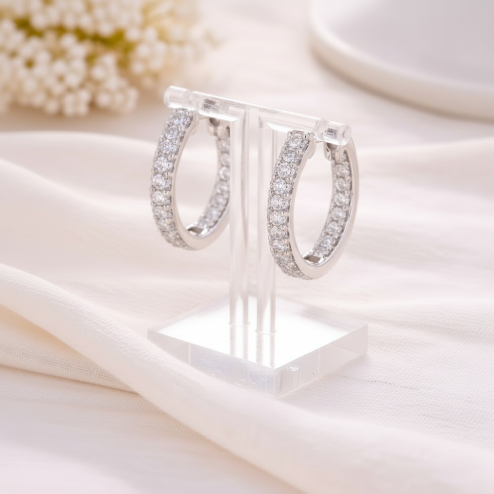 Silver Stainless Steel Earrings